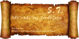 Sárkány Terézia névjegykártya