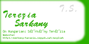 terezia sarkany business card